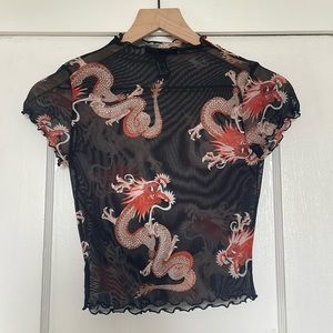 NWOT Dragon Mesh Top Small